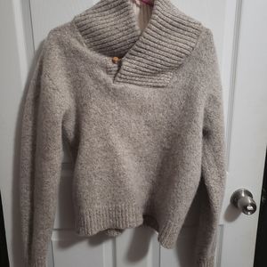 High neck wool sweater